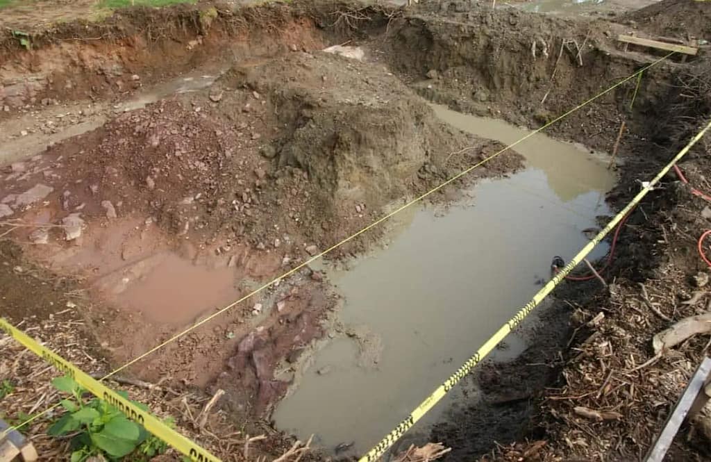 water-seepage during foundation work